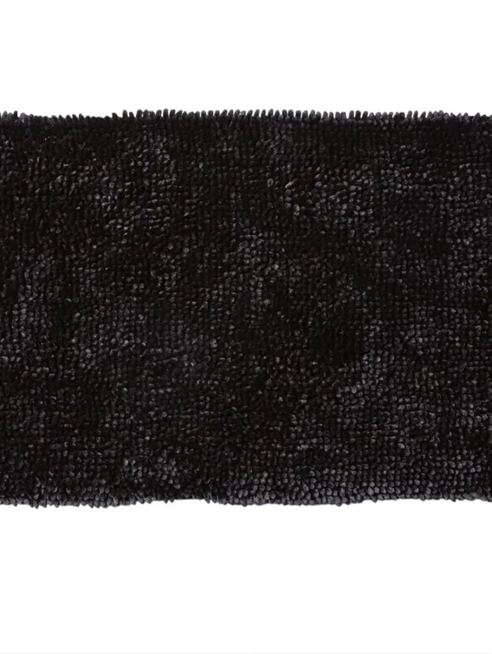 Juicy Couture Home Luxury Chenille Bath Rug- Black- Lg